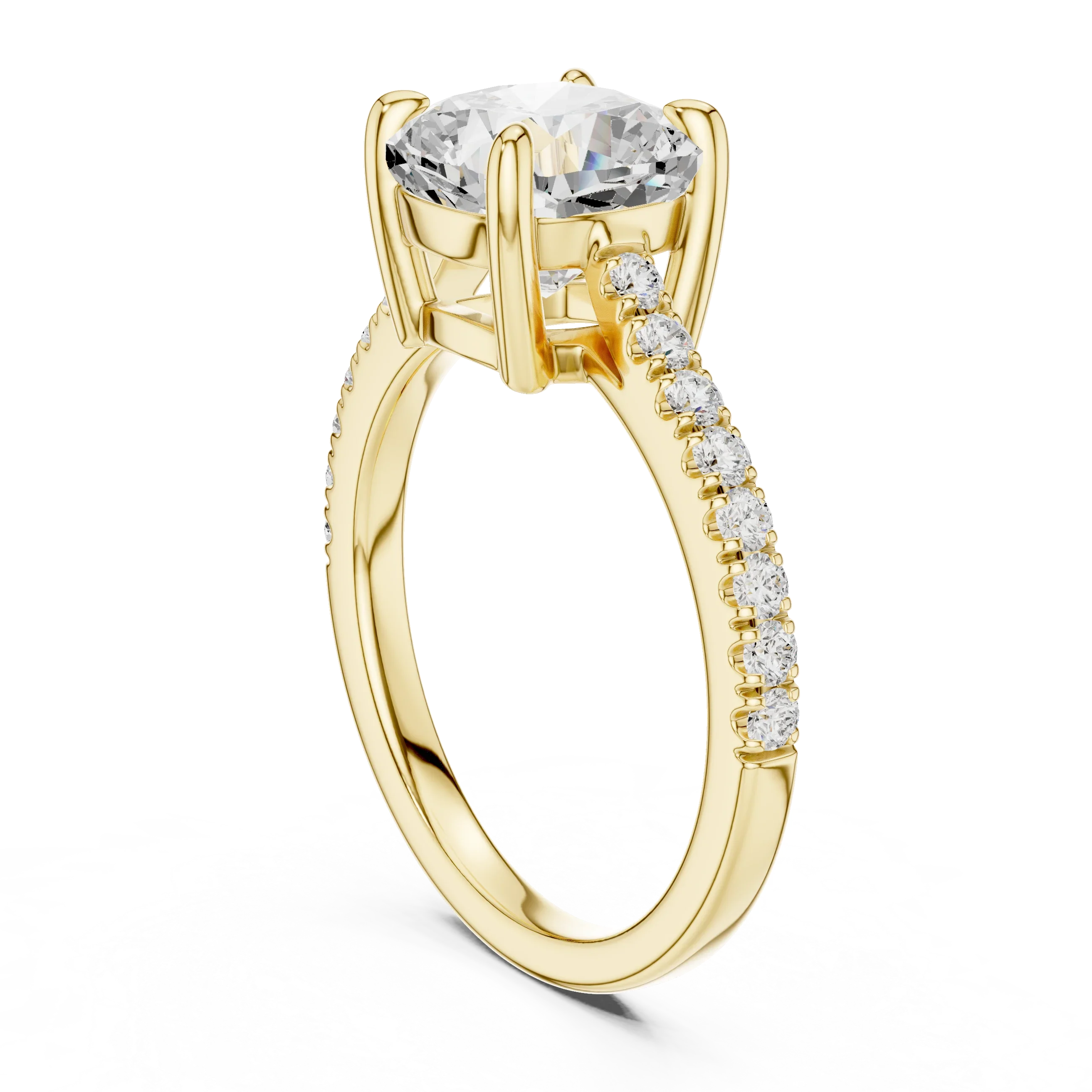 14K Gold Cushion Cut Ring Luxury Bridal Jewelry Gift