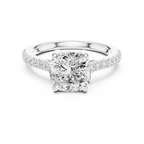 14K Gold Cushion Cut Ring Luxury Bridal Jewelry Gift