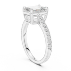 IGI Certified VVS E Color Emerald Cut Lab Grown Ring