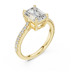 IGI Certified VVS E Color Emerald Cut Lab Grown Ring