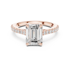 IGI Certified VVS E Color Emerald Cut Lab Grown Ring