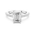 IGI Certified VVS E Color Emerald Cut Lab Grown Ring