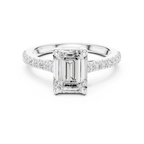 IGI Certified VVS E Color Emerald Cut Lab Grown Ring