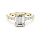 IGI Certified VVS E Color Emerald Cut Lab Grown Ring
