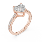 14K Rose Gold Heart Shape Minimalist Luxury Jewelry Gift for Her
