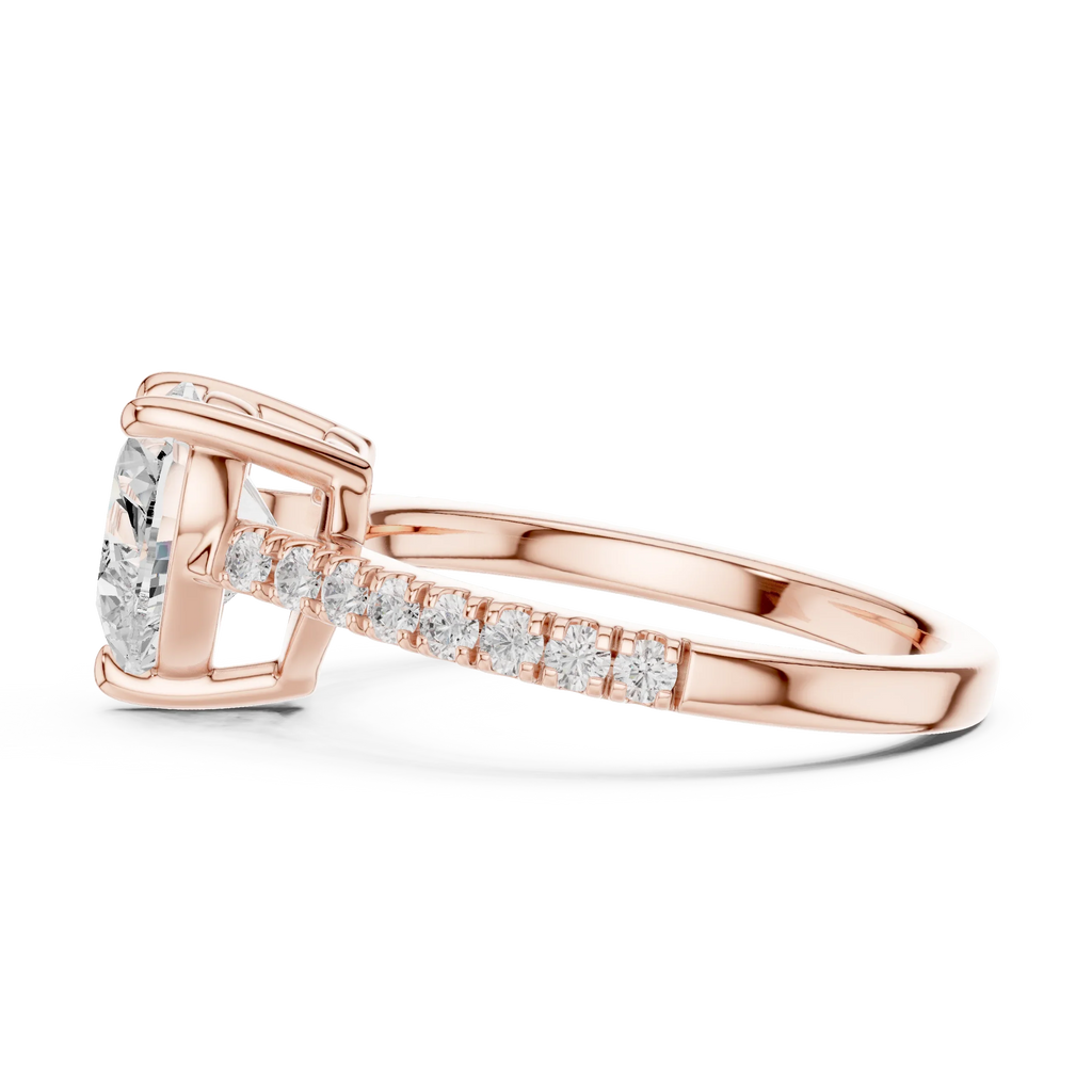 14K Rose Gold Heart Shape Minimalist Luxury Jewelry Gift for Her