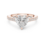 14K Rose Gold Heart Shape Minimalist Luxury Jewelry Gift for Her