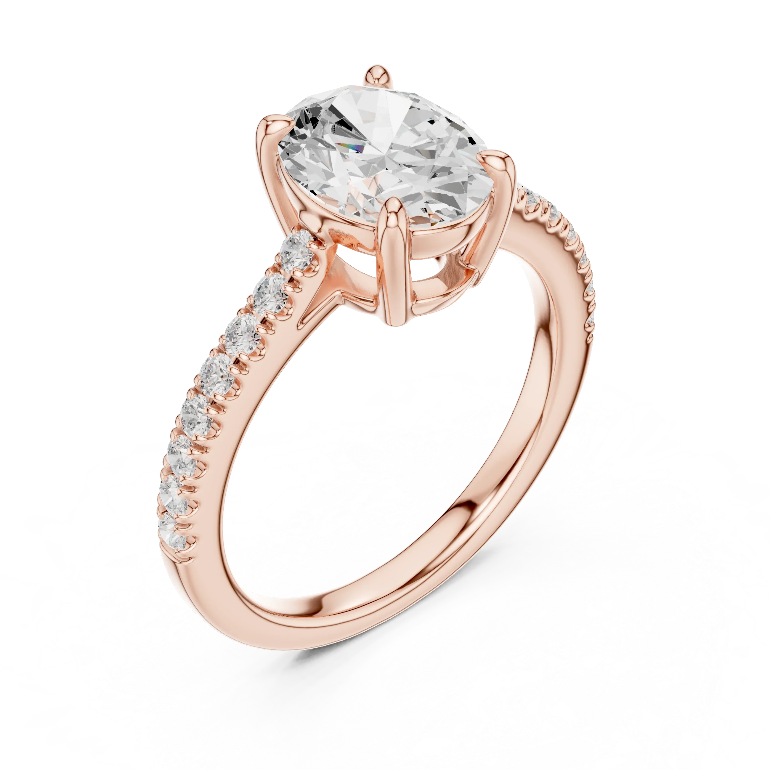 Oval-Cut Lab Grown Diamond Engagement Ring 2.3CT IGI CERTIFIED