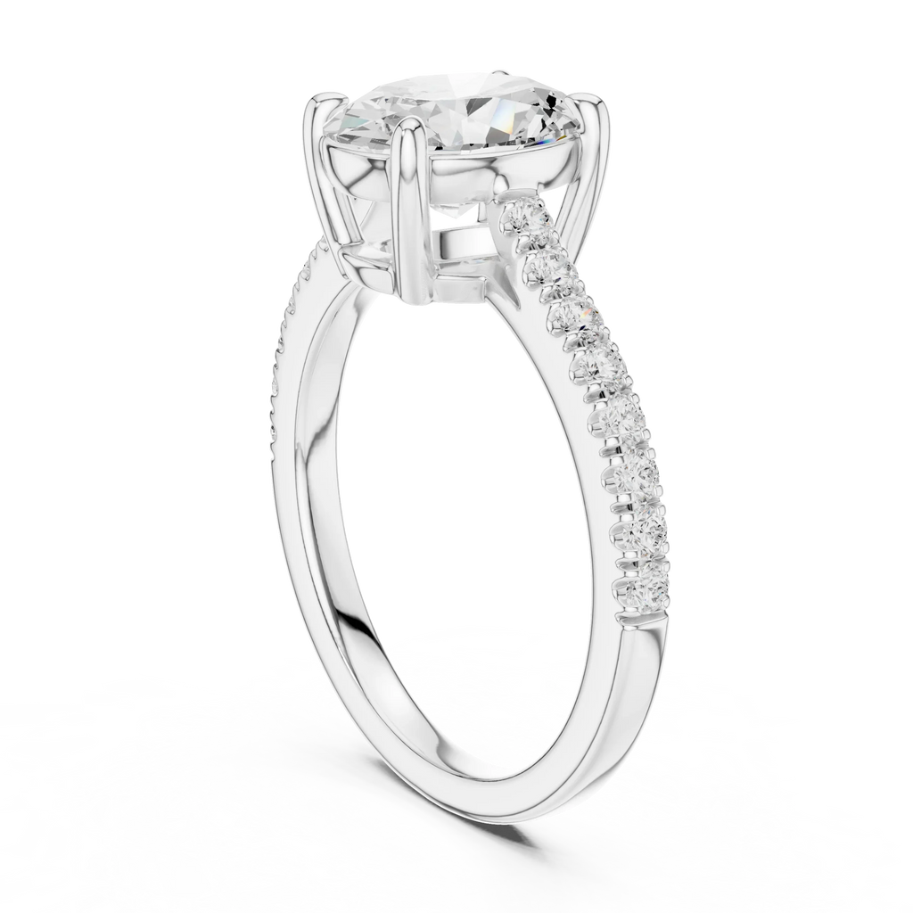 Oval-Cut Lab Grown Diamond Engagement Ring 2.3CT IGI CERTIFIED