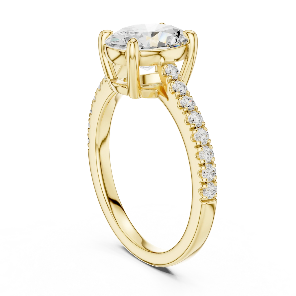 Oval-Cut Lab Grown Diamond Engagement Ring 2.3CT IGI CERTIFIED