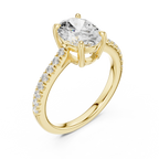 Oval-Cut Lab Grown Diamond Engagement Ring 2.3CT IGI CERTIFIED