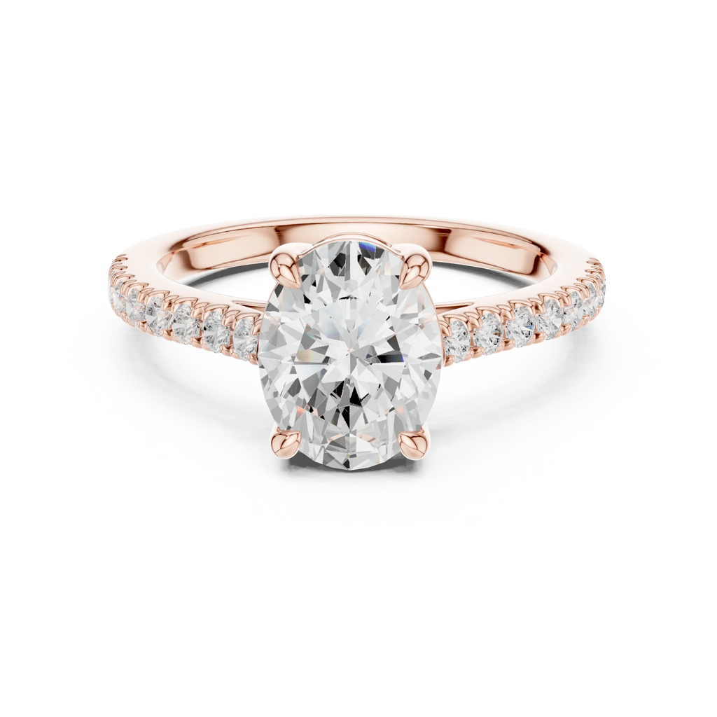Oval-Cut Lab Grown Diamond Engagement Ring 2.3CT IGI CERTIFIED
