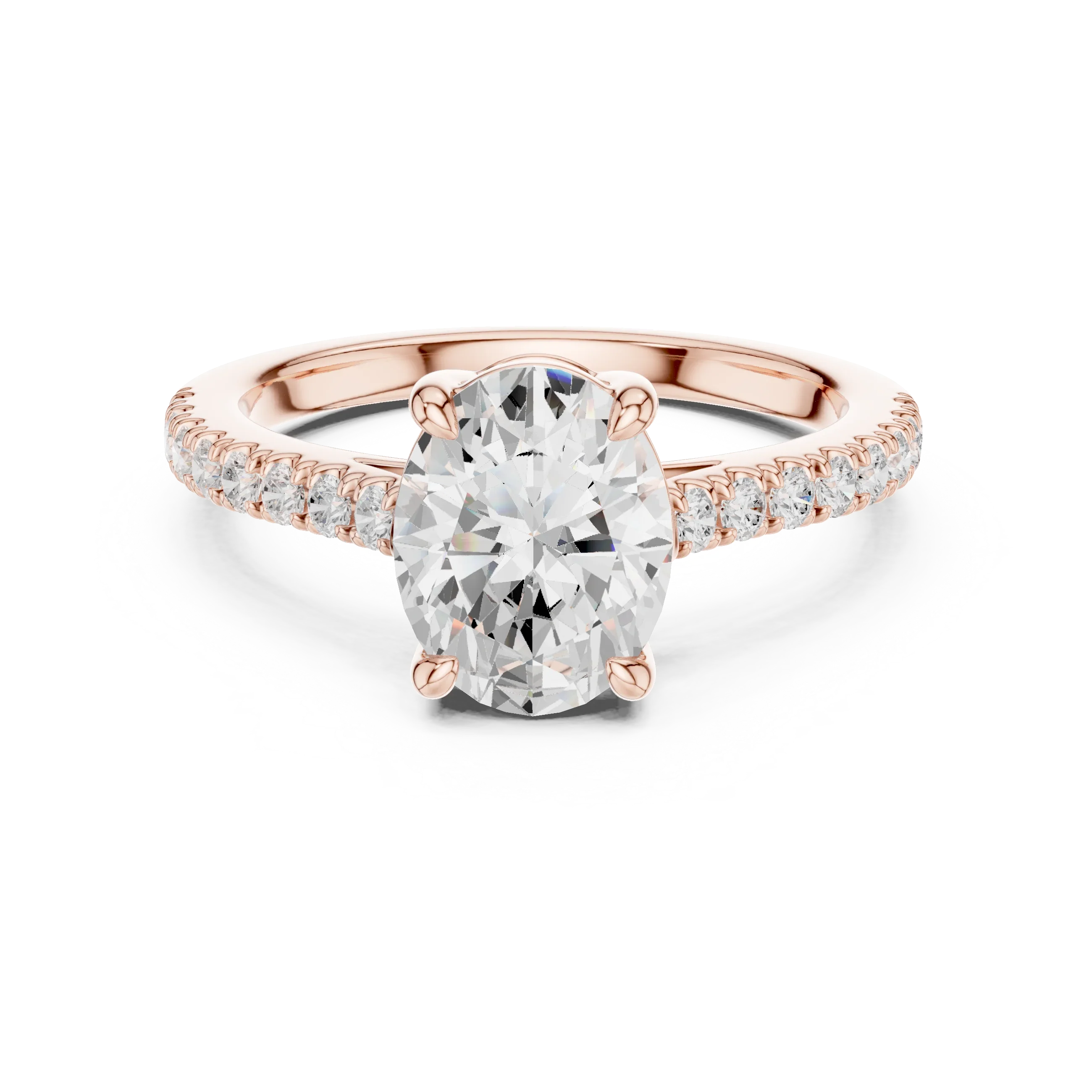 Oval-Cut Lab Grown Diamond Engagement Ring 2.3CT IGI CERTIFIED