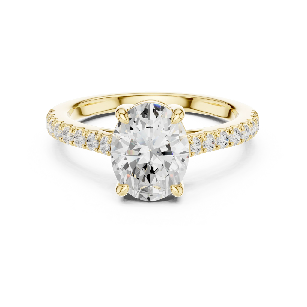 Oval-Cut Lab Grown Diamond Engagement Ring 2.3CT IGI CERTIFIED
