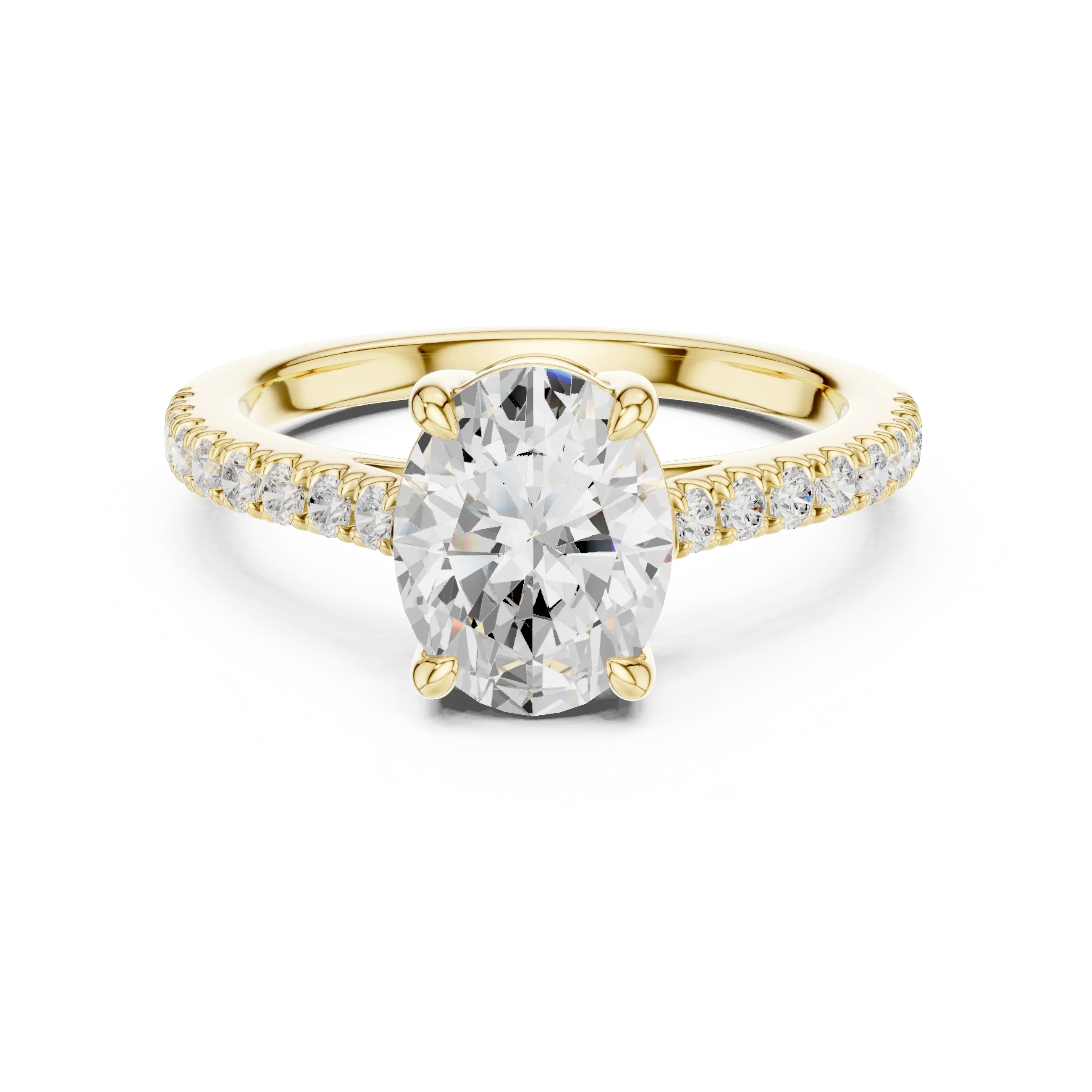 Oval-Cut Lab Grown Diamond Engagement Ring 2.3CT IGI CERTIFIED
