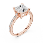 2.30ct VVS1 Clarity IGI Certified - Princess Diamond Anniversary Ring