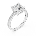 2.30ct VVS1 Clarity IGI Certified - Princess Diamond Anniversary Ring