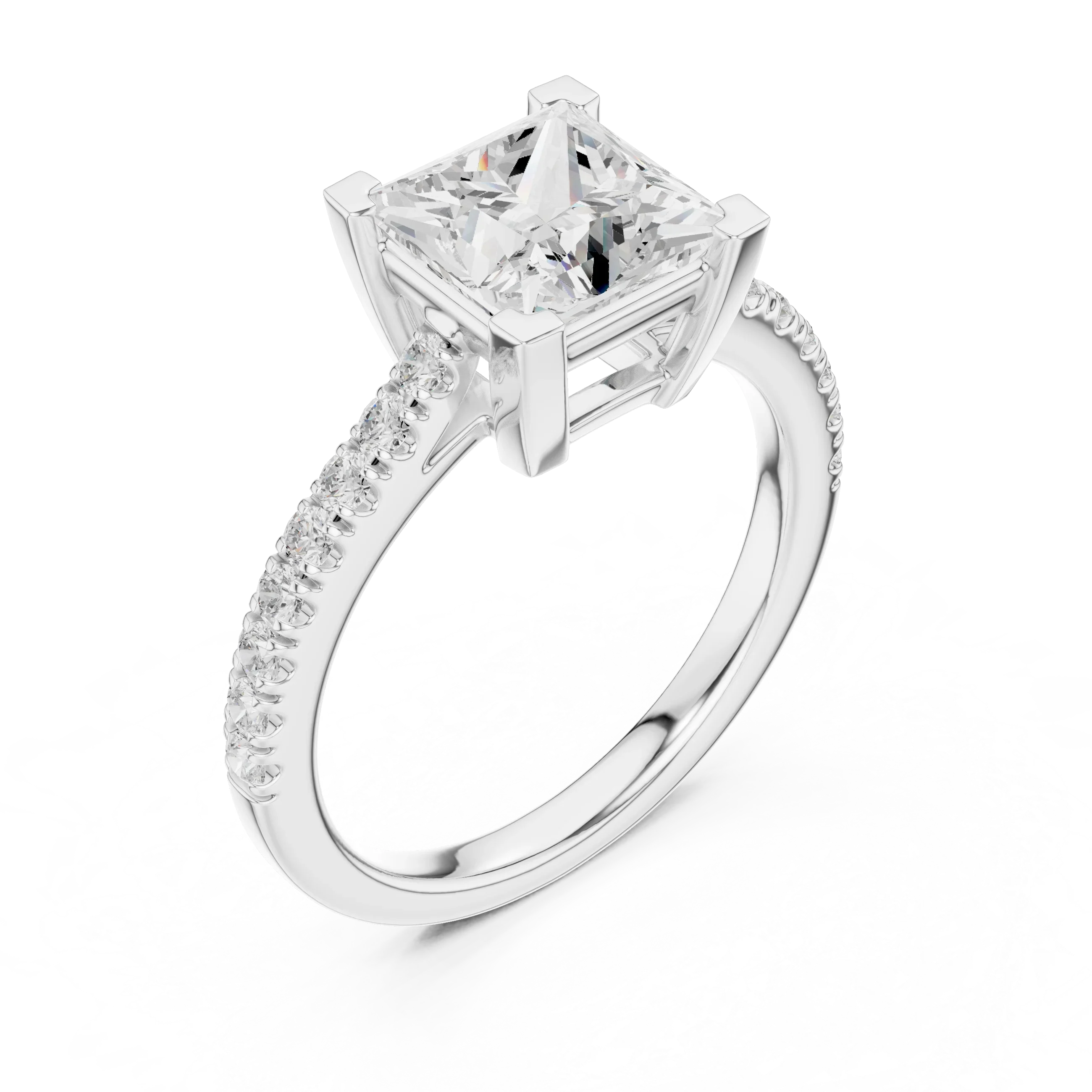 2.30ct VVS1 Clarity IGI Certified - Princess Diamond Anniversary Ring