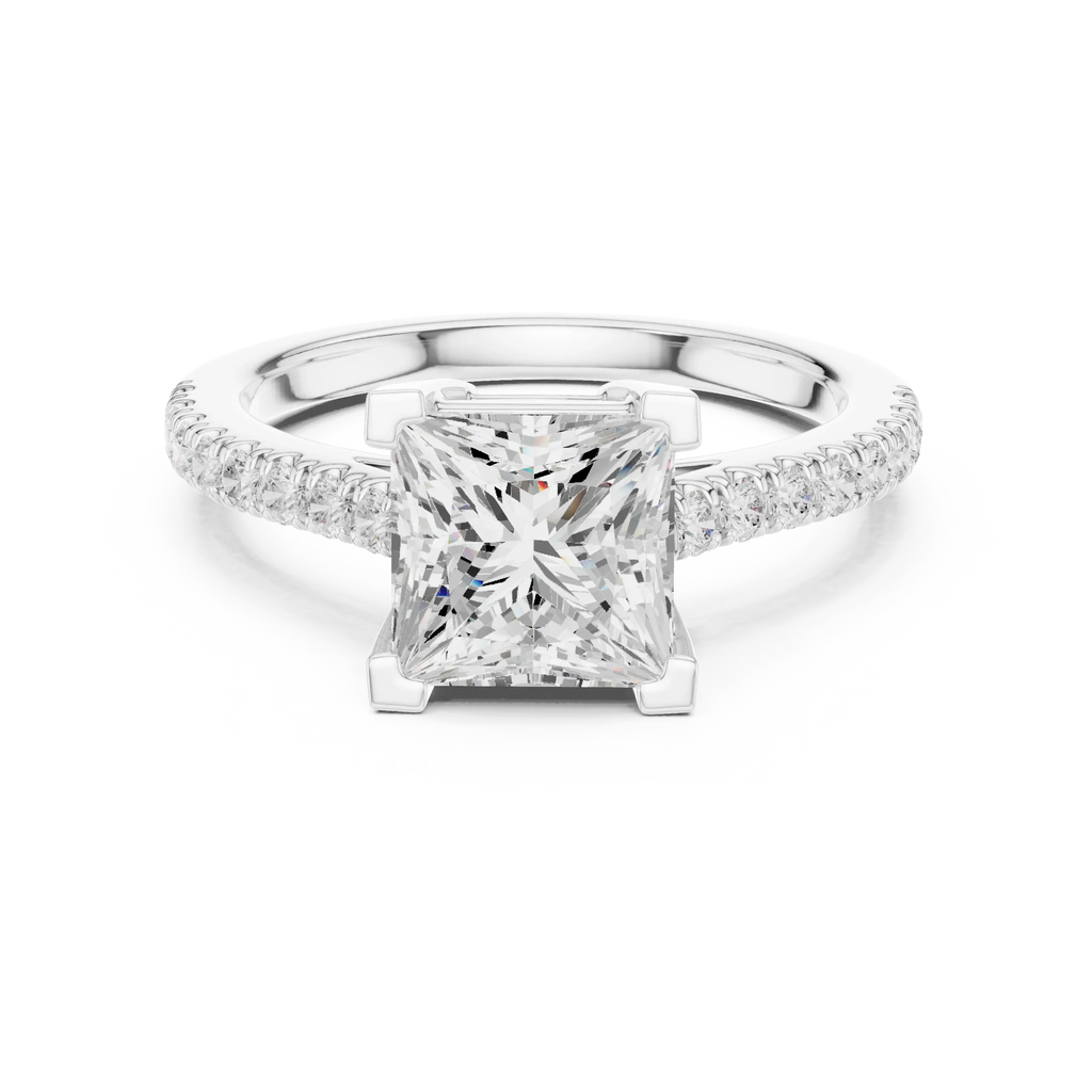 2.30ct VVS1 Clarity IGI Certified - Princess Diamond Anniversary Ring