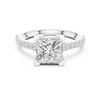 2.30ct VVS1 Clarity IGI Certified - Princess Diamond Anniversary Ring