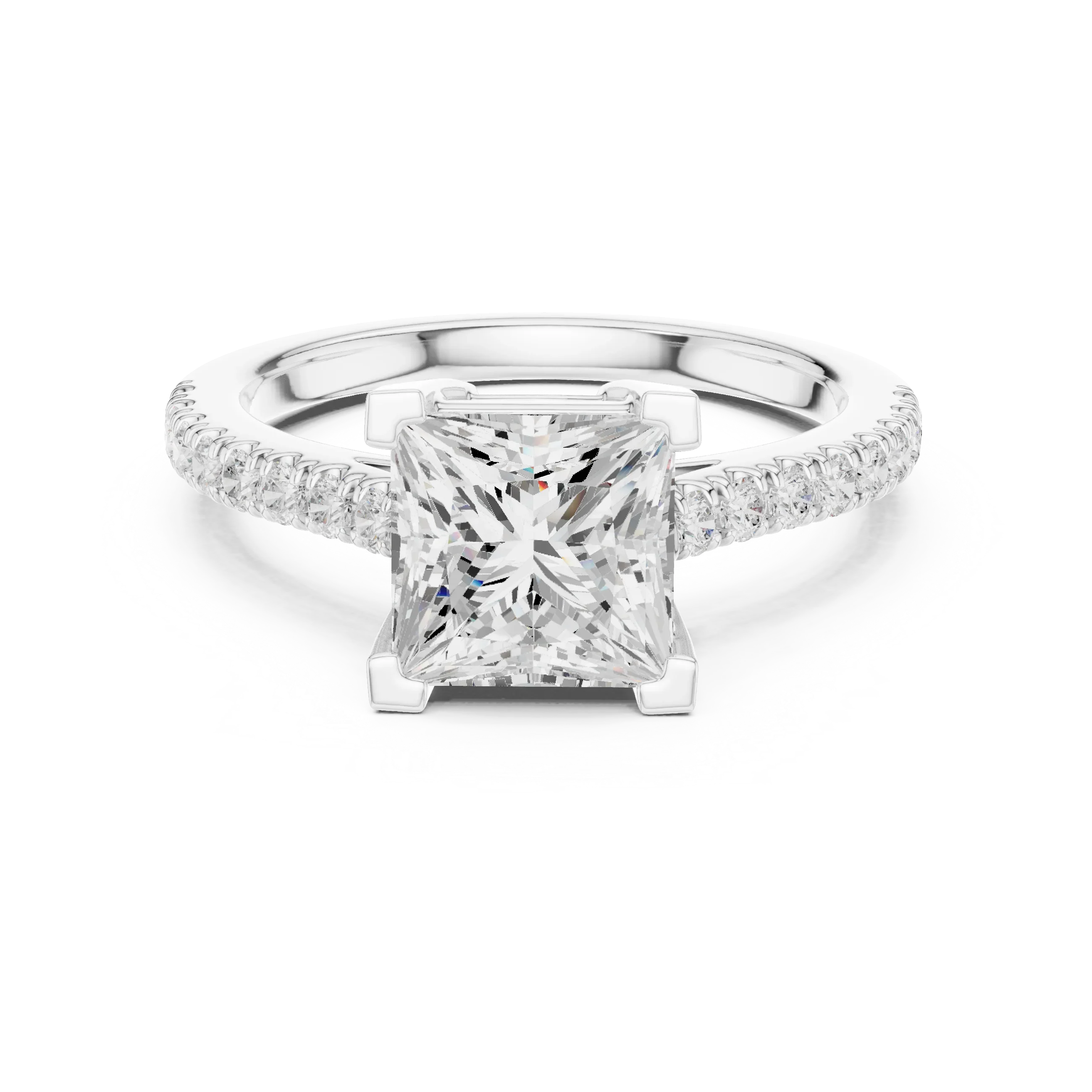 2.30ct VVS1 Clarity IGI Certified - Princess Diamond Anniversary Ring