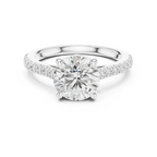 Classic Round Cut Diamond Ring, Yellow Gold Engagement Ring