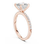 2 CT Asscher Cut Moissanite Halo Engagement Ring, Gift For Her