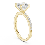 2 CT Asscher Cut Moissanite Halo Engagement Ring, Gift For Her