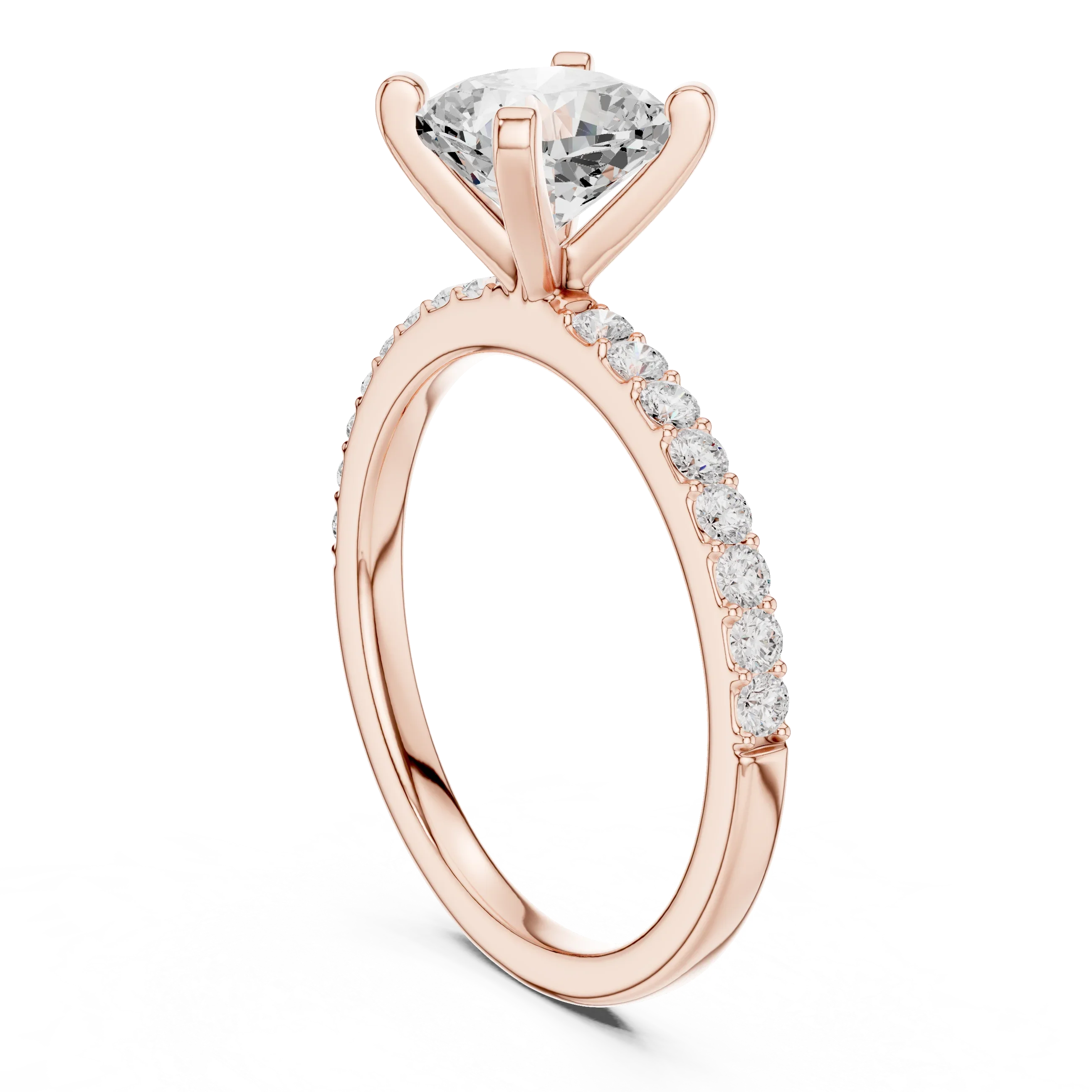 2.22Carat Cushion Cut Lab Grown Diamond Solitaire Engagement Ring