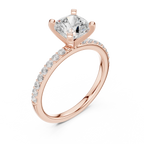 2.22Carat Cushion Cut Lab Grown Diamond Solitaire Engagement Ring