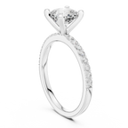 2.22Carat Cushion Cut Lab Grown Diamond Solitaire Engagement Ring