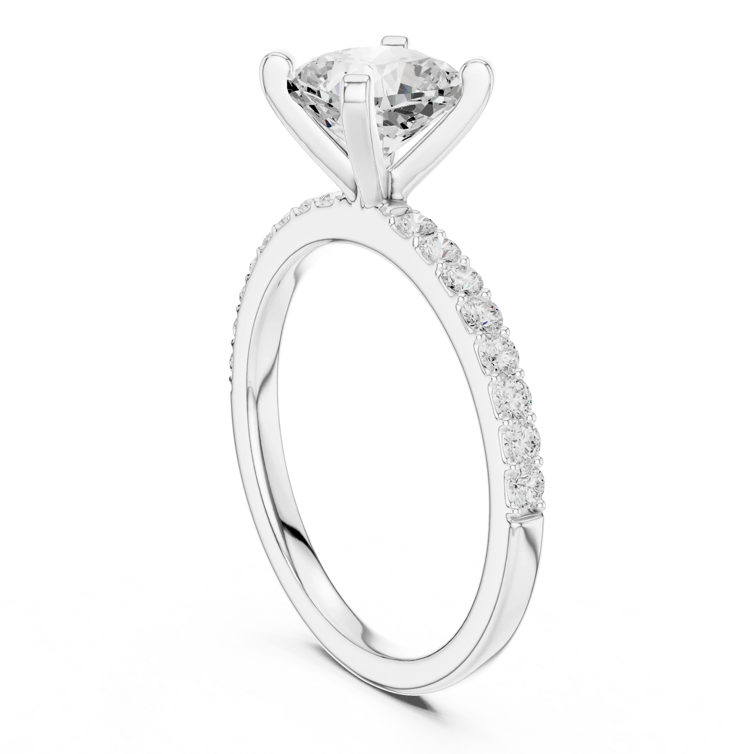 2.22Carat Cushion Cut Lab Grown Diamond Solitaire Engagement Ring