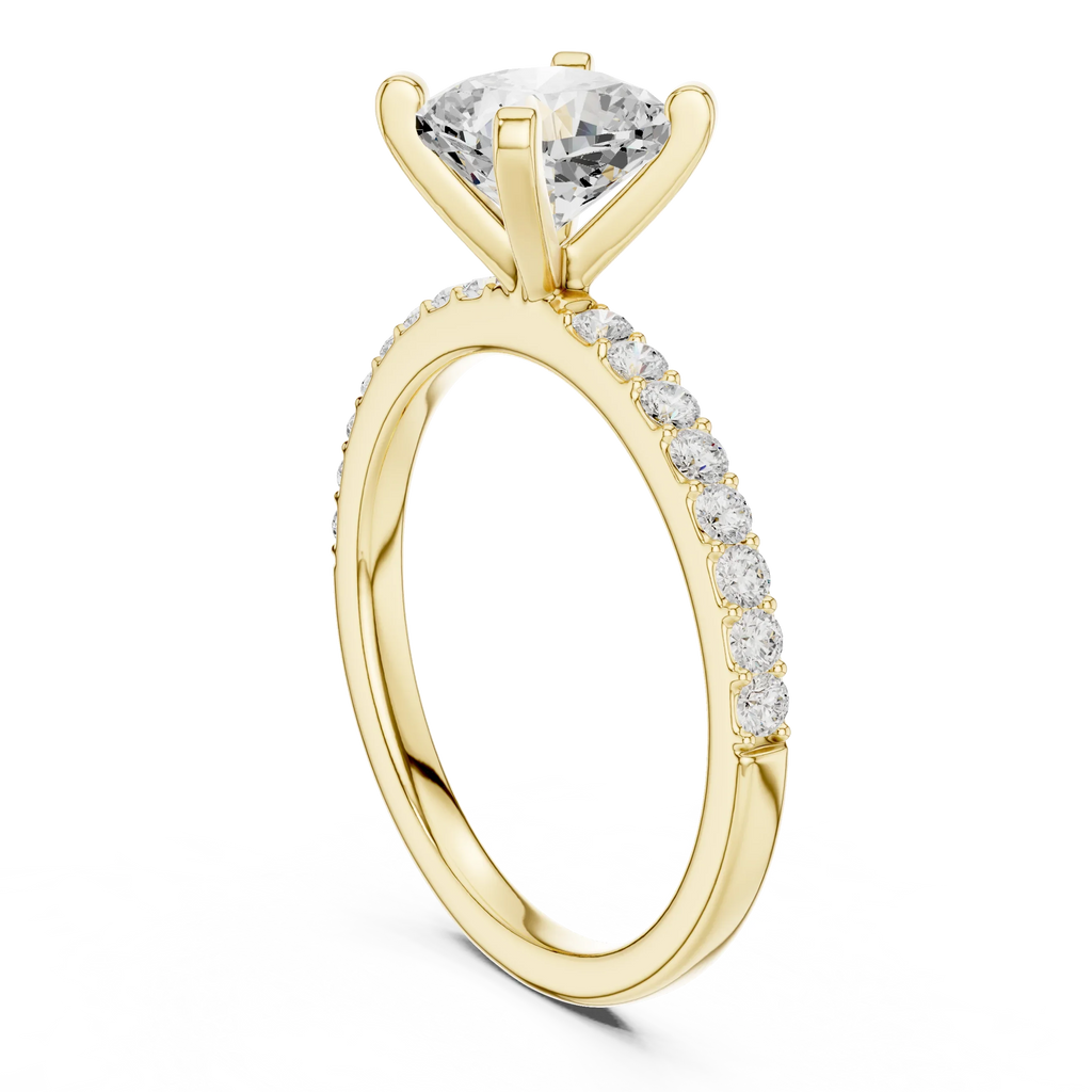 2.22Carat Cushion Cut Lab Grown Diamond Solitaire Engagement Ring