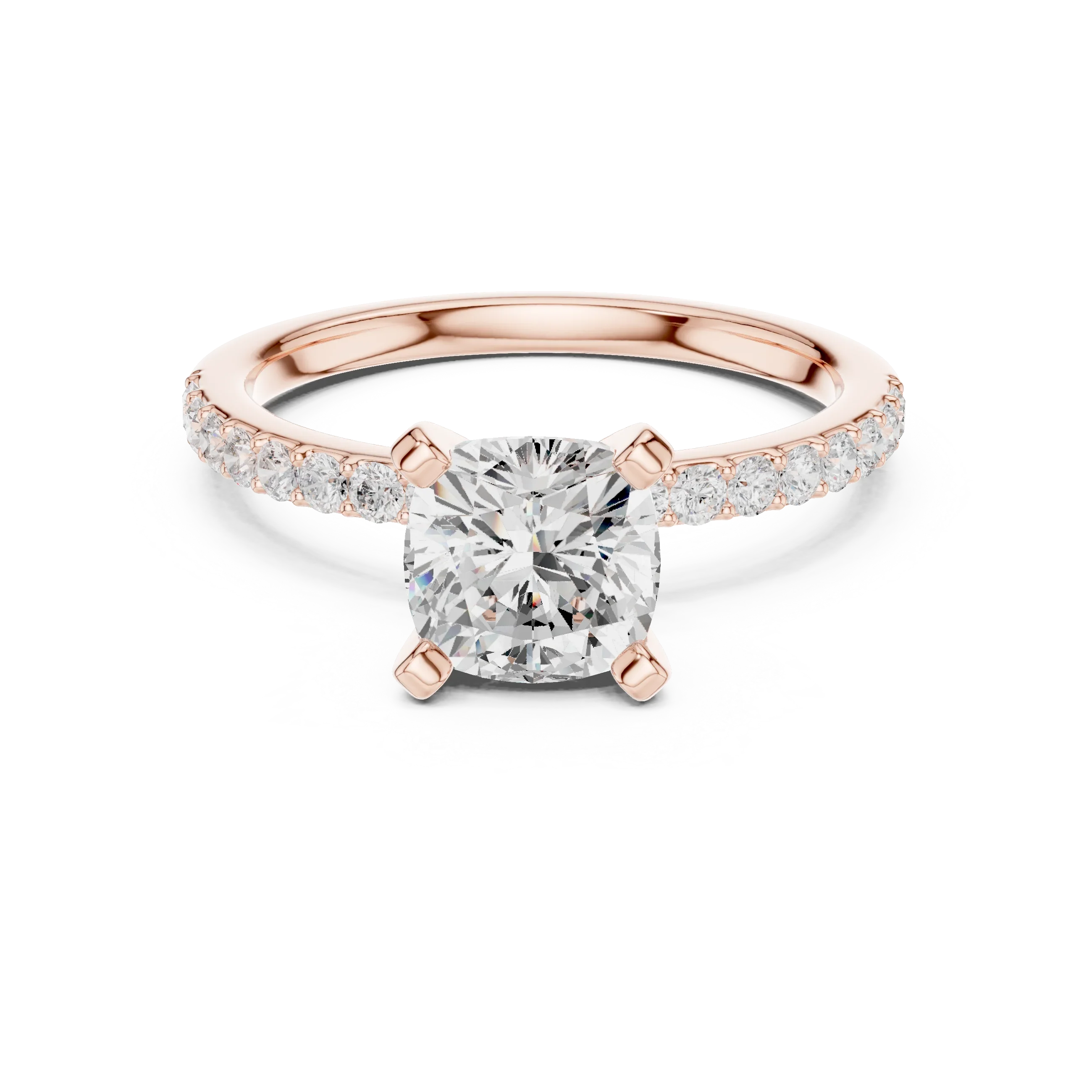 2.22Carat Cushion Cut Lab Grown Diamond Solitaire Engagement Ring