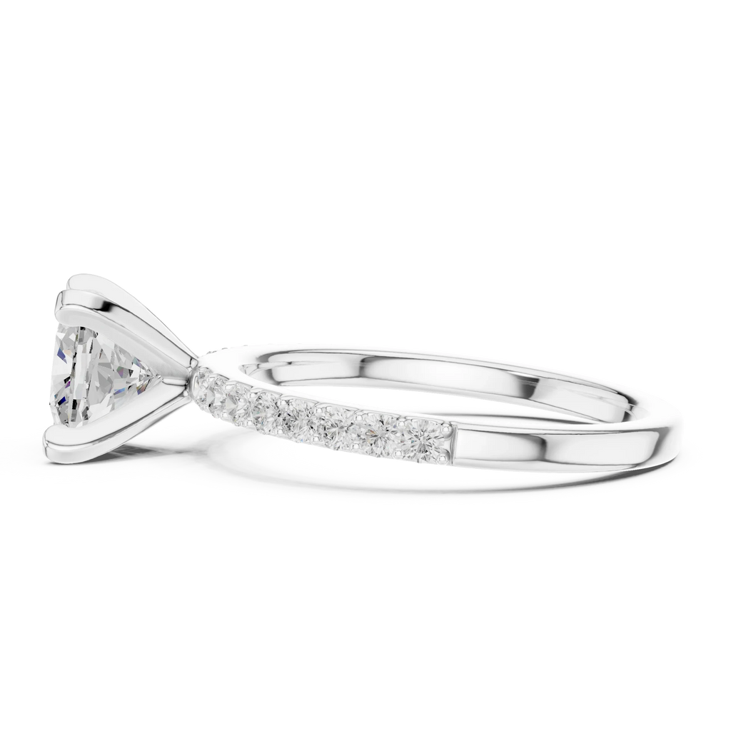 2.22Carat Cushion Cut Lab Grown Diamond Solitaire Engagement Ring