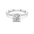 2.22Carat Cushion Cut Lab Grown Diamond Solitaire Engagement Ring