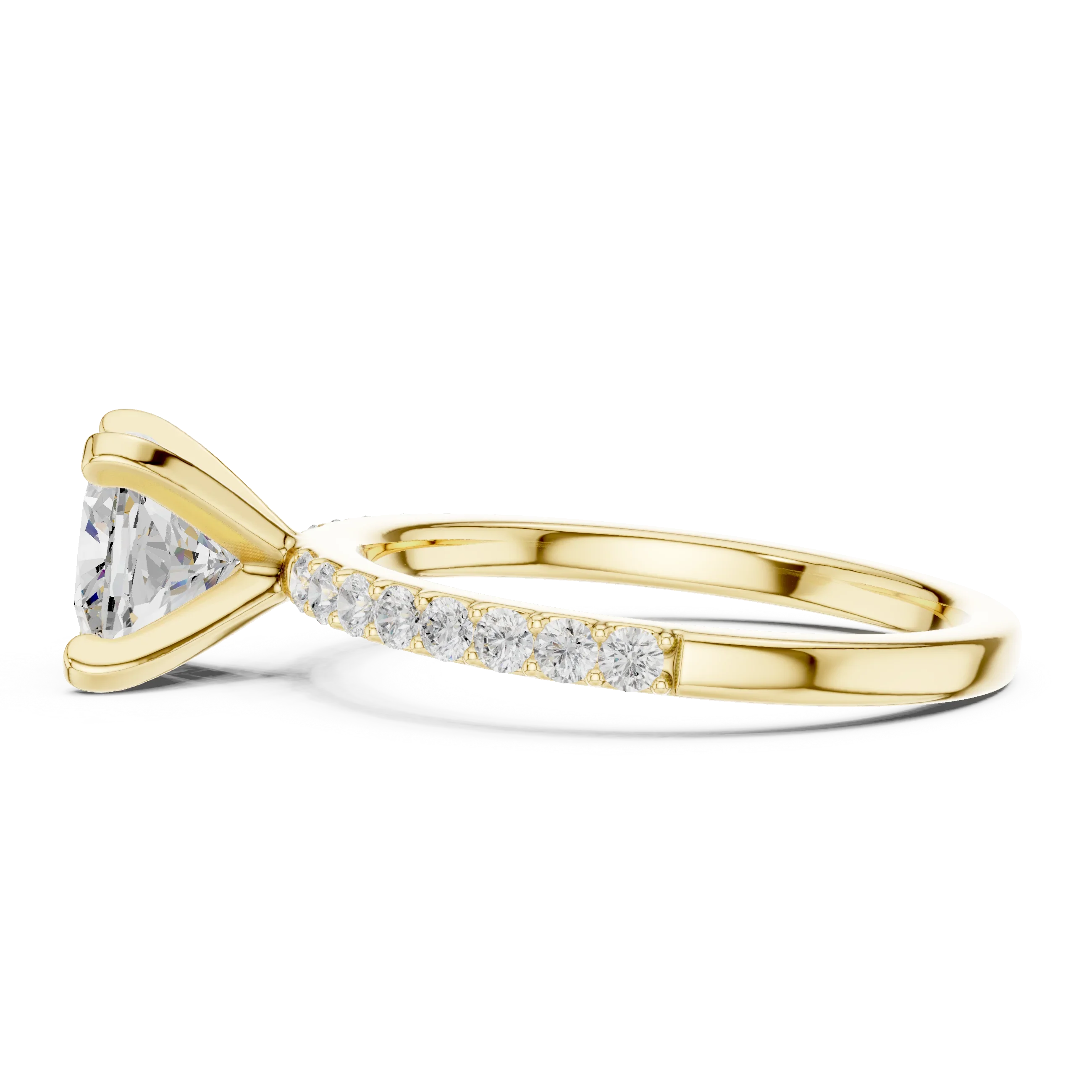 2.22Carat Cushion Cut Lab Grown Diamond Solitaire Engagement Ring