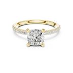 2.22Carat Cushion Cut Lab Grown Diamond Solitaire Engagement Ring