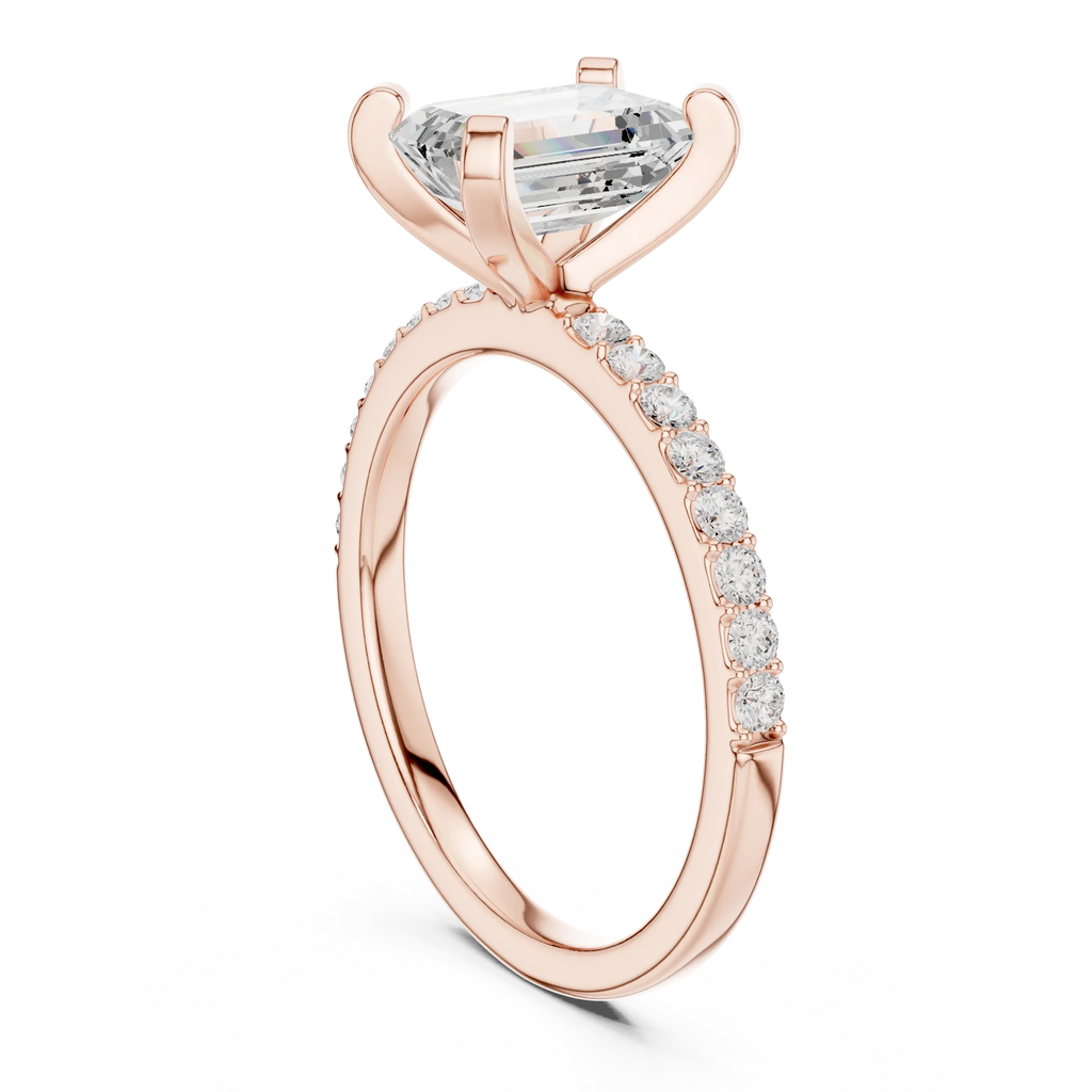 2.22ct Gold Moissanite Sparkling Pave Band, Bridal Jewelry Gift