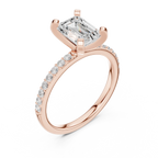 2.22ct Gold Moissanite Sparkling Pave Band, Bridal Jewelry Gift