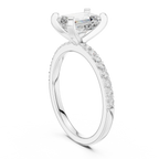 2.22ct Gold Moissanite Sparkling Pave Band, Bridal Jewelry Gift