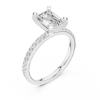 2.22ct Gold Moissanite Sparkling Pave Band, Bridal Jewelry Gift