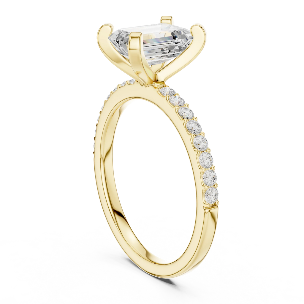 2.22ct Gold Moissanite Sparkling Pave Band, Bridal Jewelry Gift