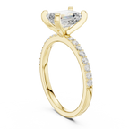 2.22ct Gold Moissanite Sparkling Pave Band, Bridal Jewelry Gift