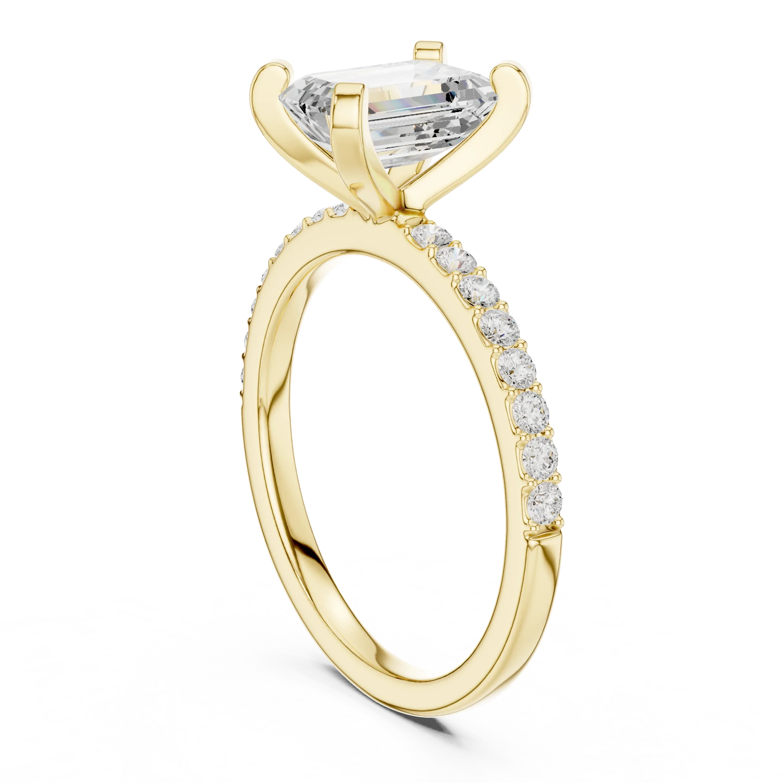 2.22ct Gold Moissanite Sparkling Pave Band, Bridal Jewelry Gift