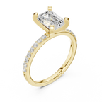 2.22ct Gold Moissanite Sparkling Pave Band, Bridal Jewelry Gift
