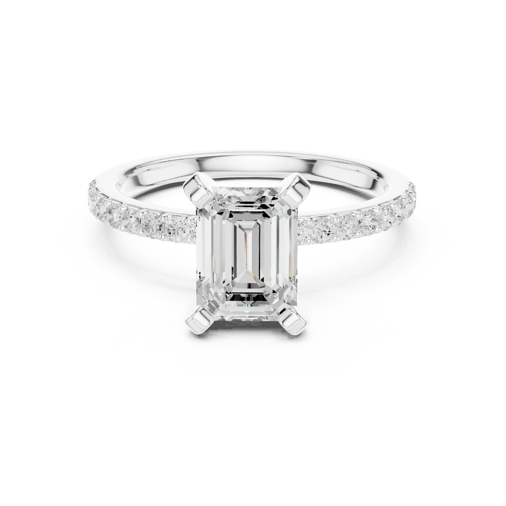 2.22ct Gold Moissanite Sparkling Pave Band, Bridal Jewelry Gift