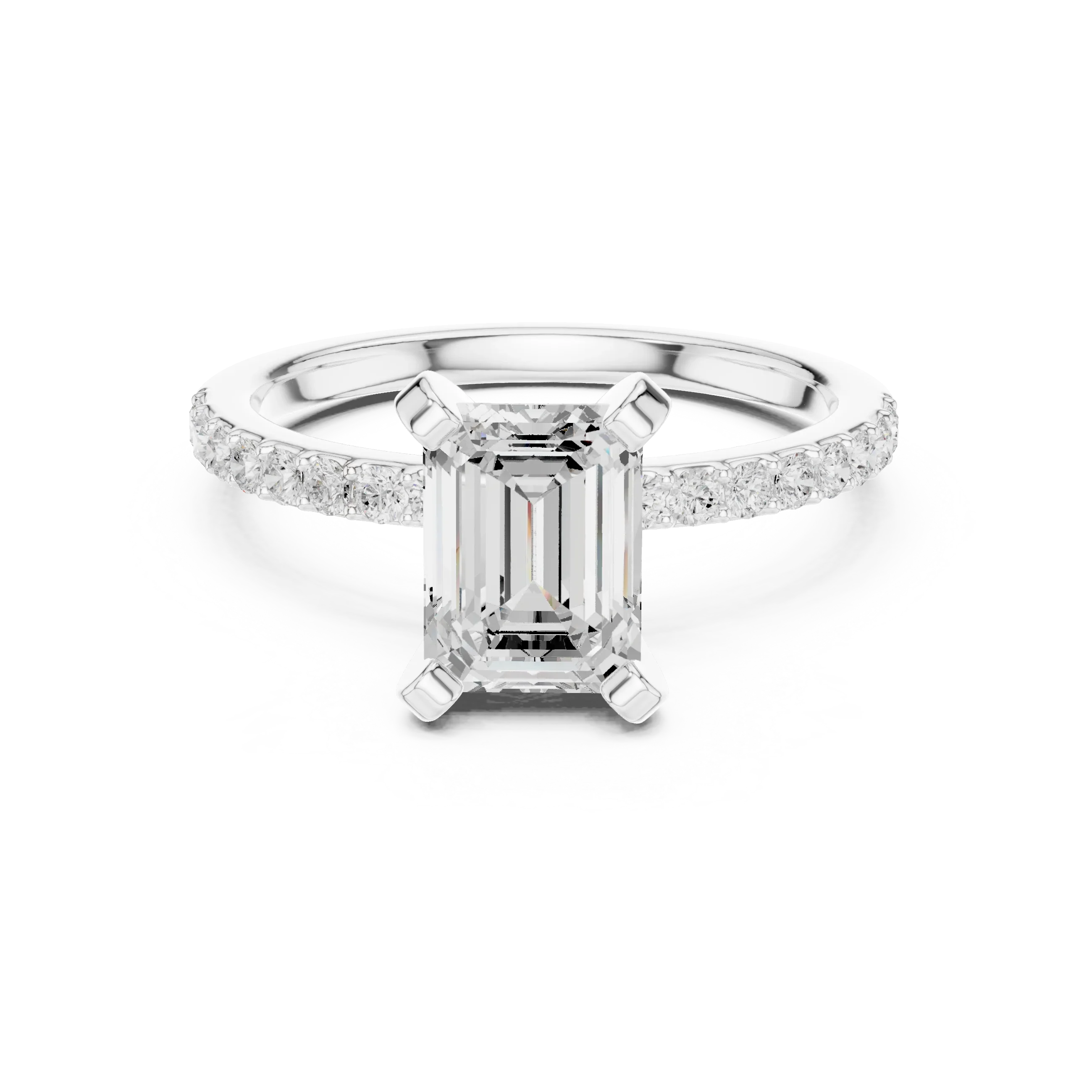 2.22ct Gold Moissanite Sparkling Pave Band, Bridal Jewelry Gift