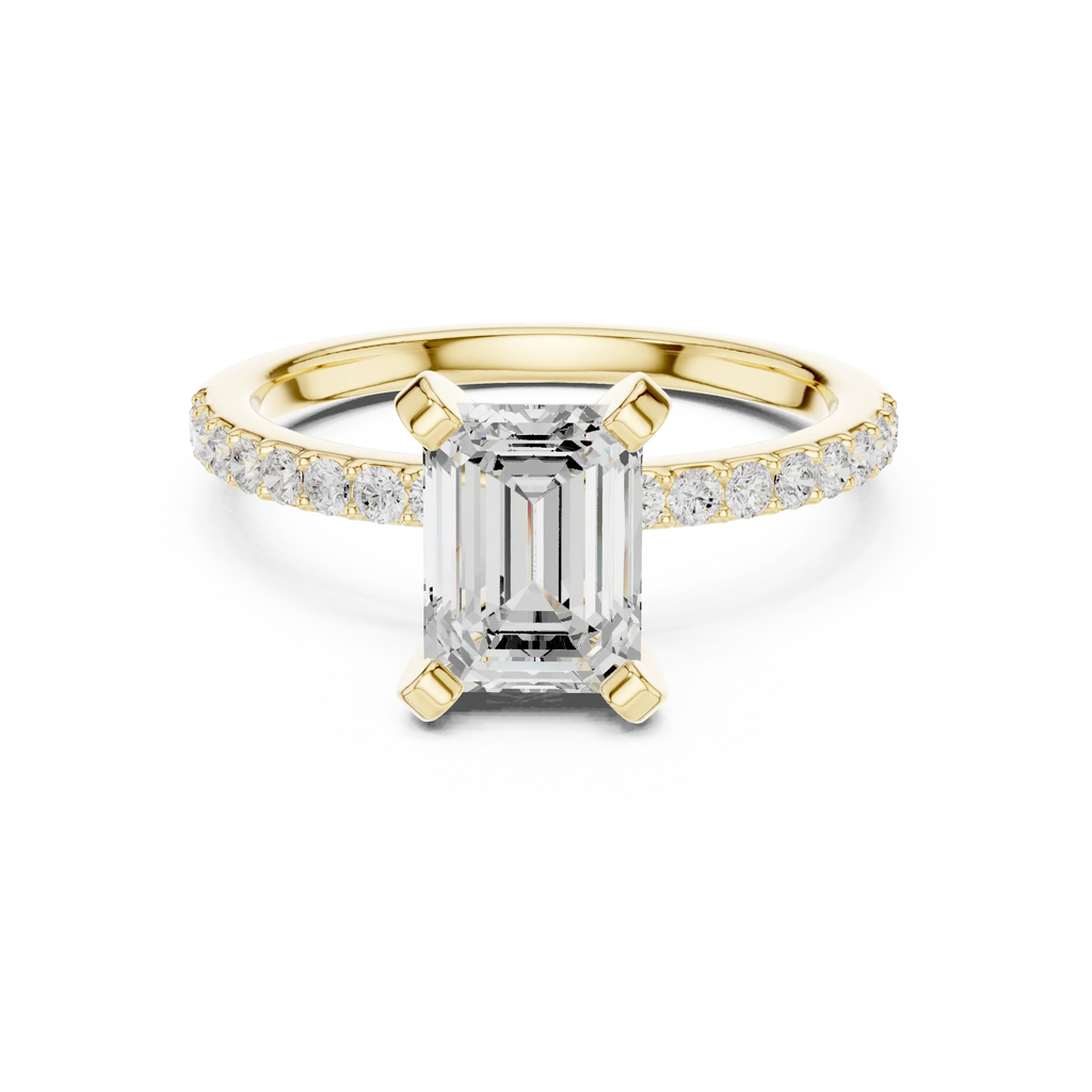 2.22ct Gold Moissanite Sparkling Pave Band, Bridal Jewelry Gift