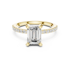 2.22ct Gold Moissanite Sparkling Pave Band, Bridal Jewelry Gift